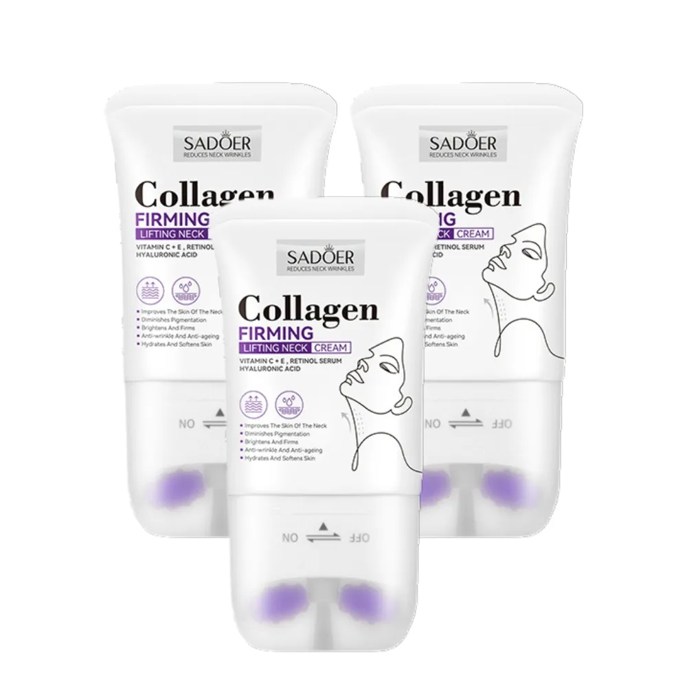 SADOER 膠原蛋白Collagen滾輪美頸霜3入組(補水 緊致 提亮 修復)
