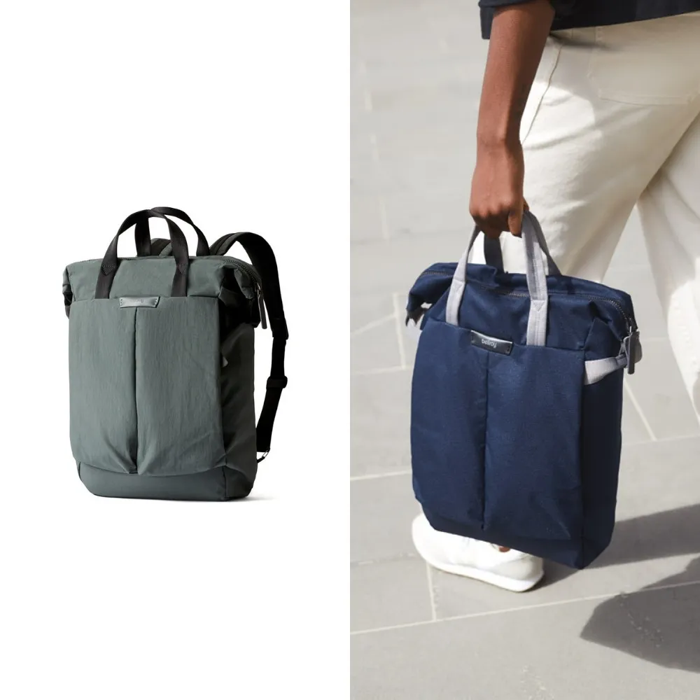 【Bellroy】官方直營 Tokyo Totepack Compact 14L 元氣托特後背兩用包(墨灰綠/多功能/父親節)