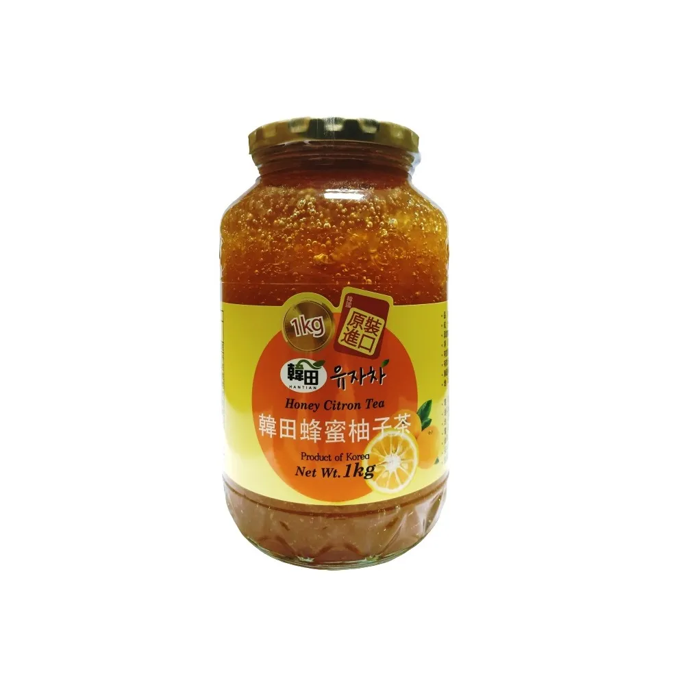 【HANTIAN 韓田】蜂蜜風味柚子茶1KG x4罐(本島免運費)