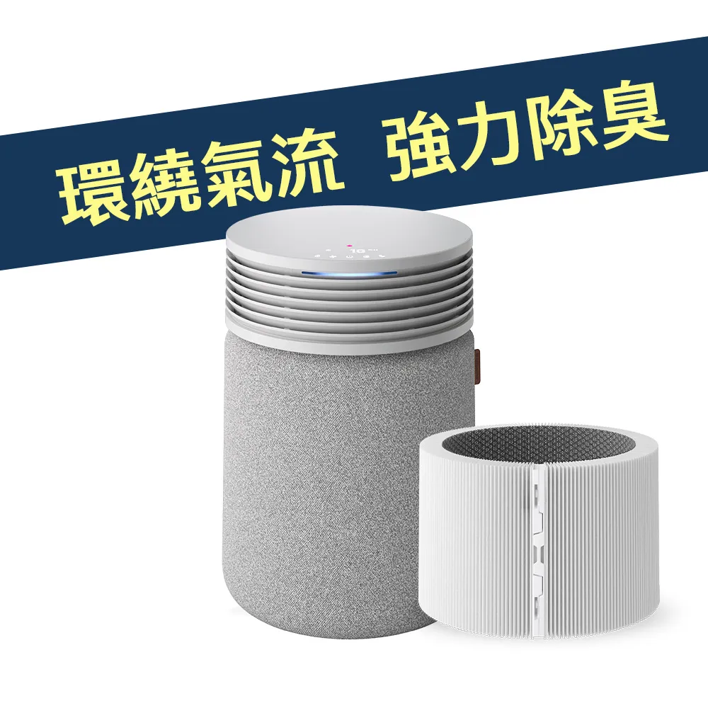 【Blueair】Blue Signature空氣清淨機SP3i-晨曙灰M+替換濾網(適用15-26坪/WiFi智能APP操控)