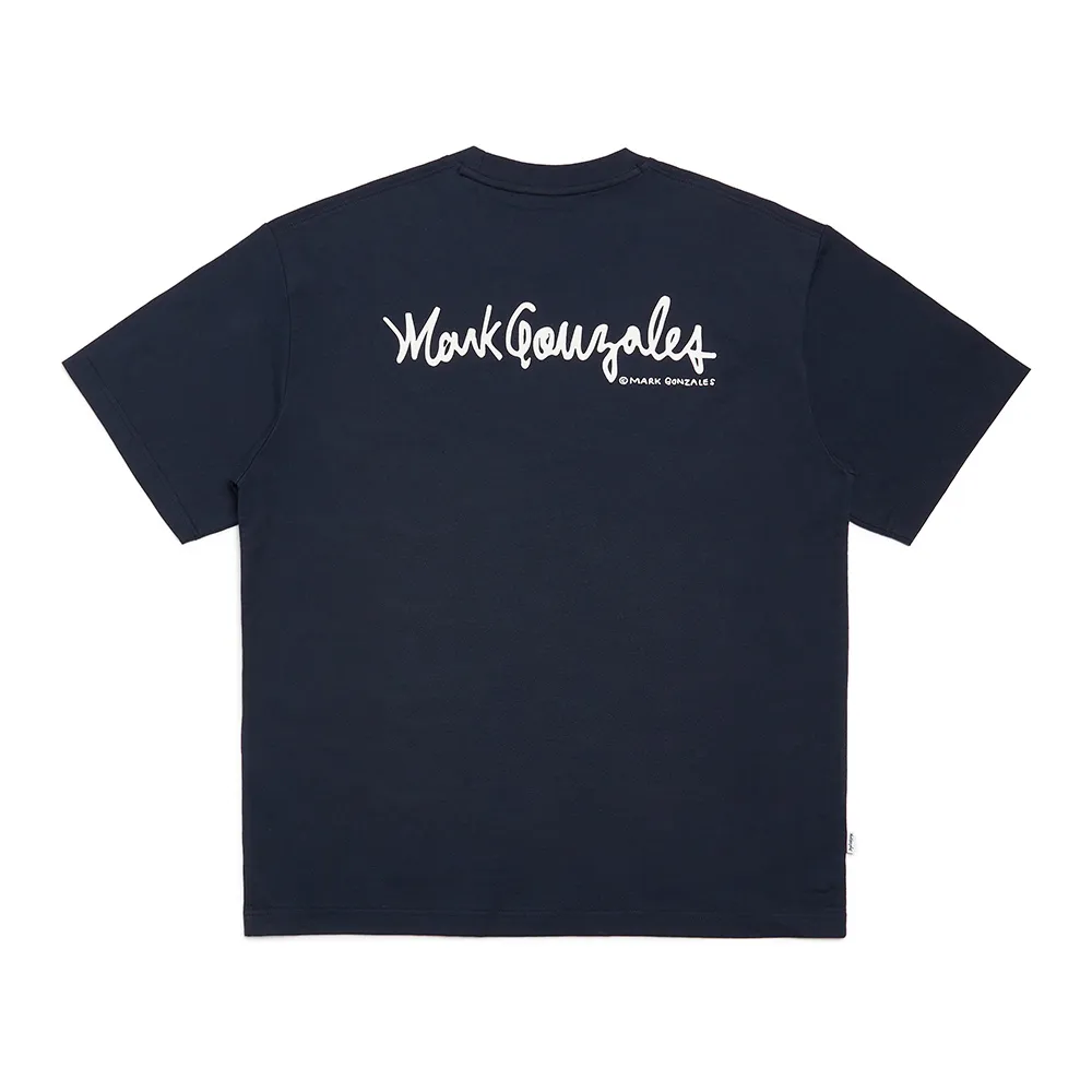 【Mark Gonzales】男女同款 小 MG LOGO SHINE T恤-深藍色