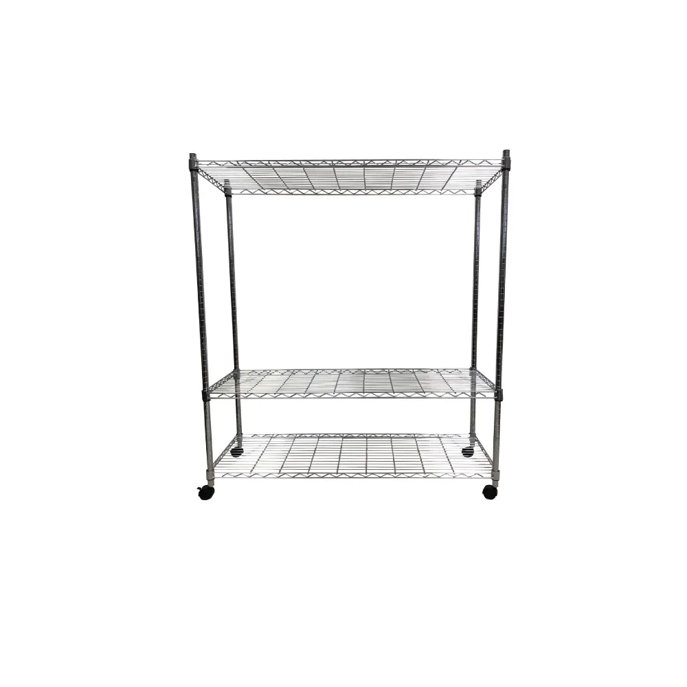 【A+Courbe】MIT耐重三層架-附輪 45x120x125cm(鐵力士架/鐵架/收納架/置物架/層架/架子)