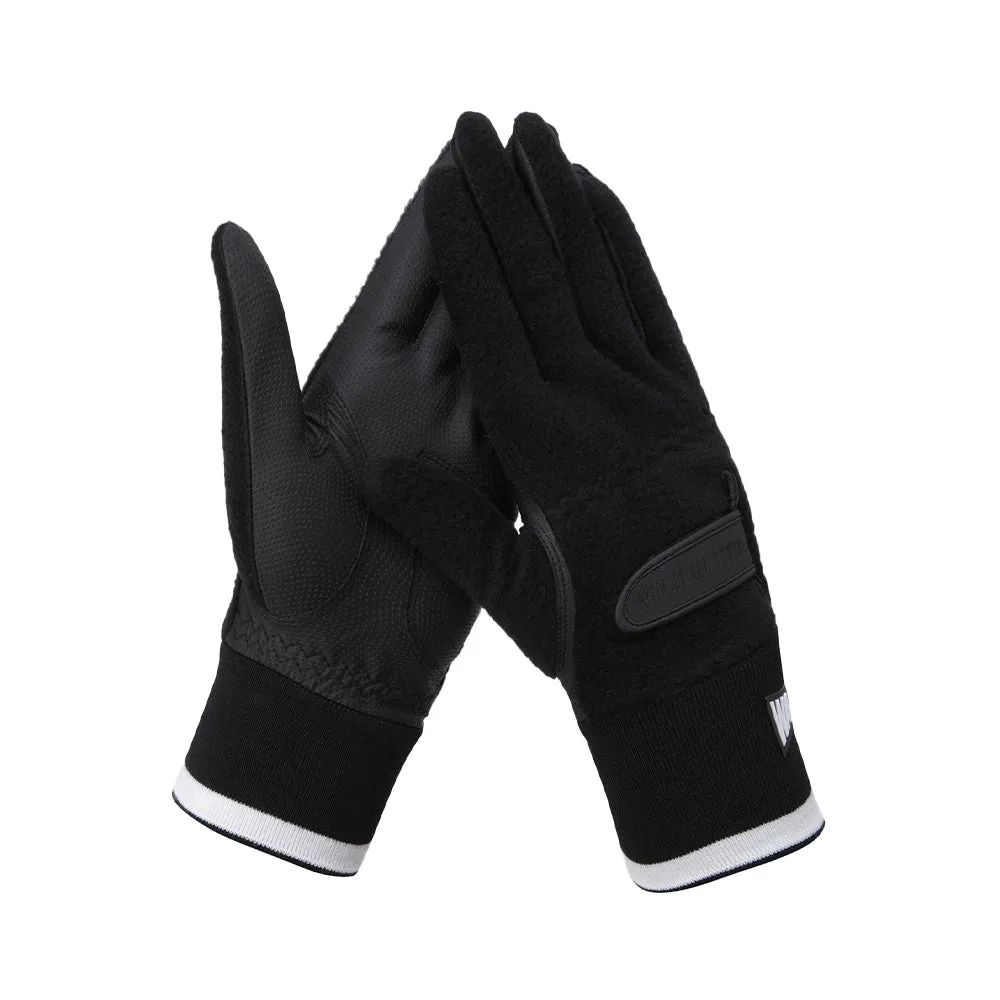 【WAAC】SYNTHETIC LEATHER GOLF GLOVES 男士 高爾夫球手套 雙-黑色(WA24FWMG20199)
