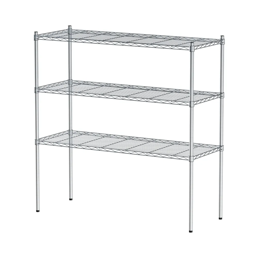 【dayneeds 日需百備】輕型 120x45x120公分 電鍍（鎖管）三層架(鐵力士架/收納層架/展示架/層架/鐵架)