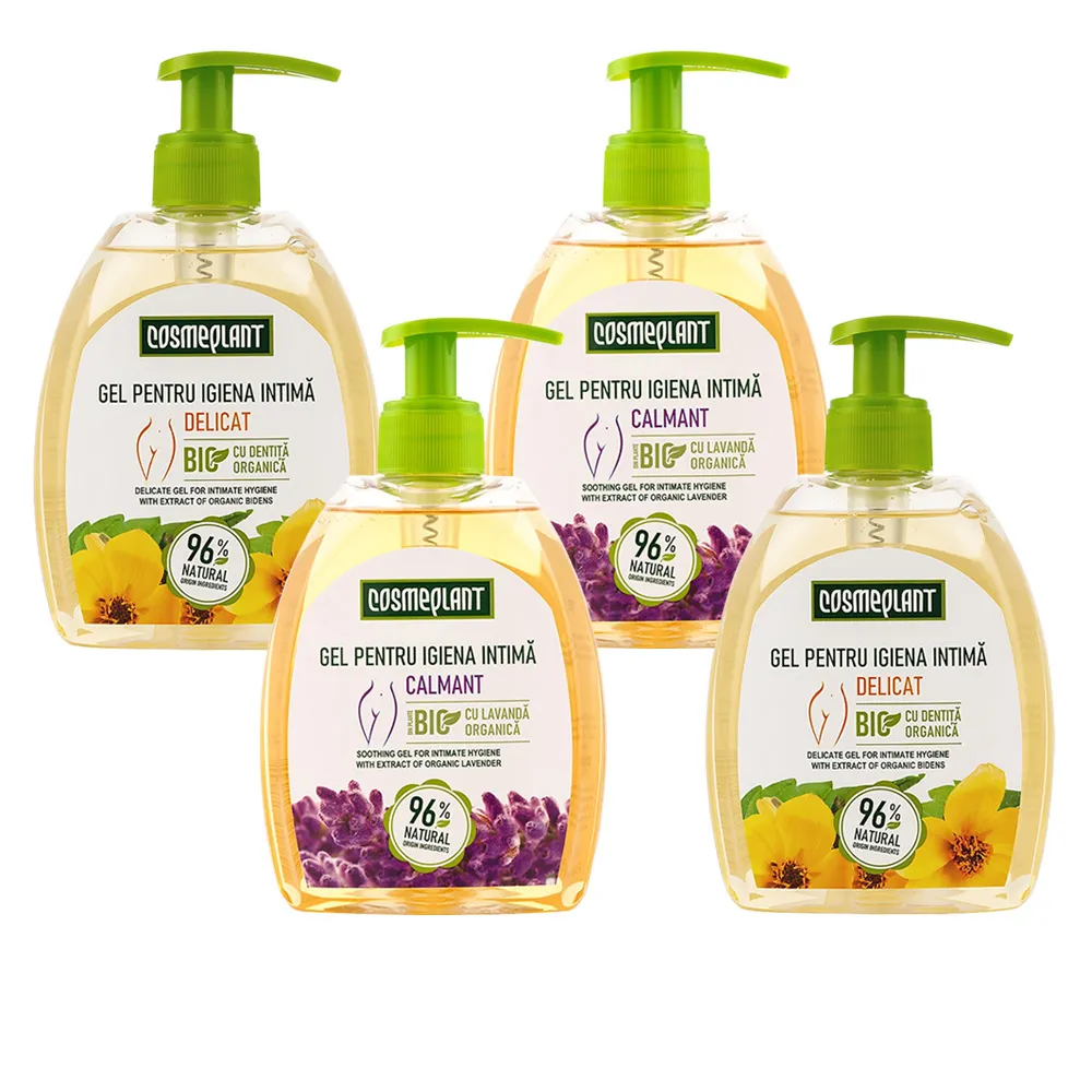 摩爾多瓦COSMEPLANT任選4入舒緩私密潔膚露400ml(大花咸豐草/薰衣草-公司貨)