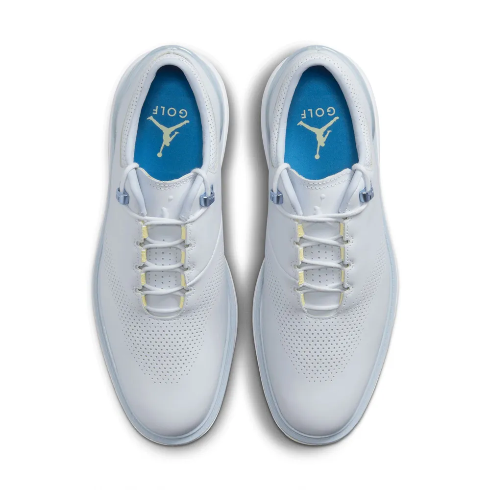 【NIKE GOLF】Jordan ADG 5 男款  Nike高爾夫球鞋 寬版 FQ7874-104(白/藍)