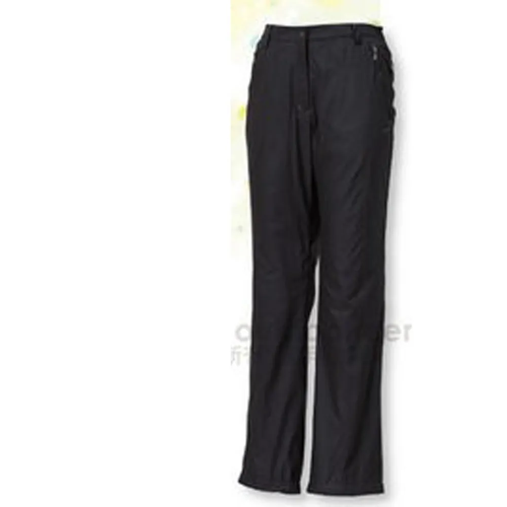 【FIT】女 天鵝絨抗風保暖長褲/登山褲.休閒褲.健行褲/輕量感.防潑水/ EW2804-79 經典黑 V