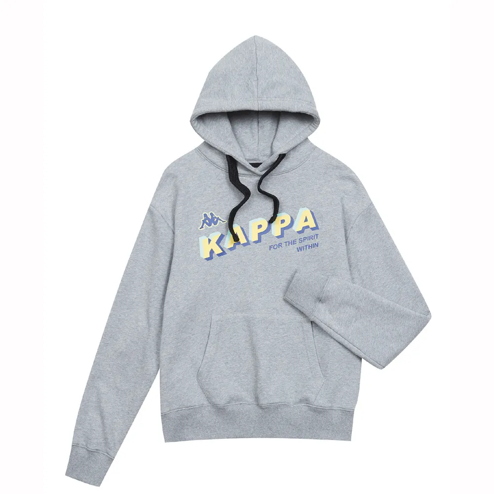 【KAPPA】義大利 女吸濕排汗針織帽T(灰 37148DW411)