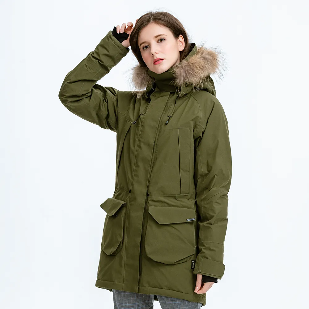【JORDON 橋登】GORE-TEX 豐厚鵝絨長大衣(女大衣/女外套/羽絨外套/防水/保暖/防風)