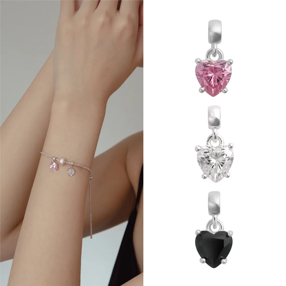 【Daniel Wellington】DW Charms Heart 心型水晶系列 S925純銀 墜飾(多款選擇)