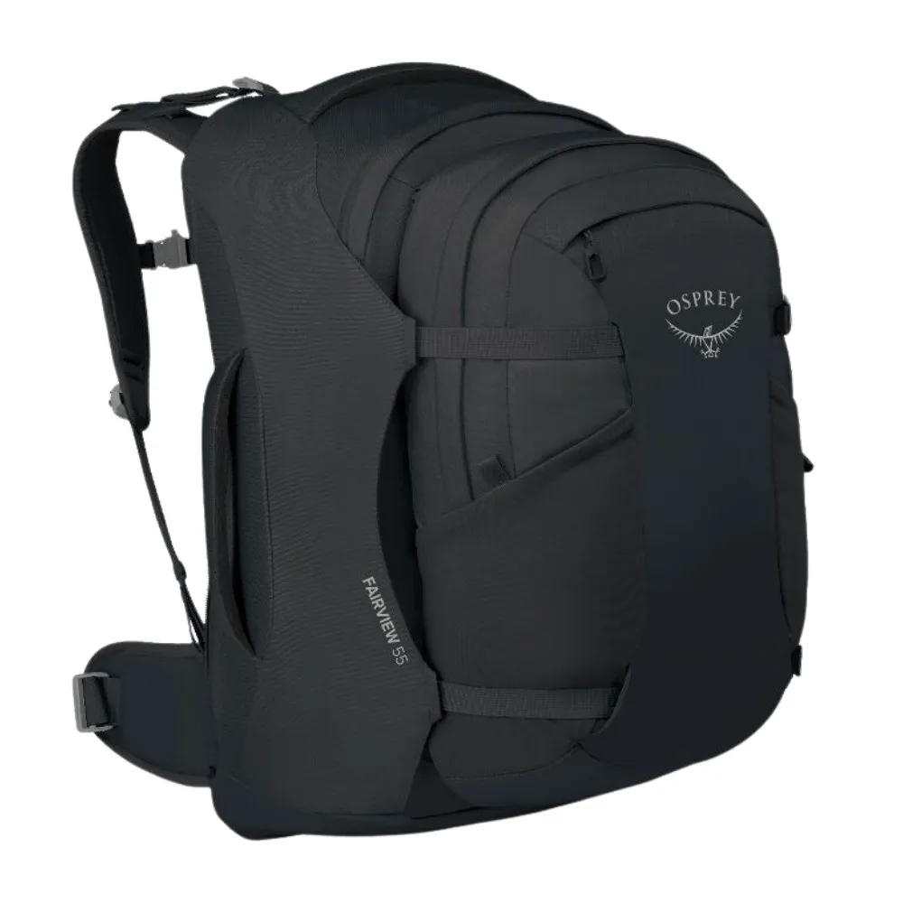 【Osprey】雙11 ☆2026新改款☆ Fairview 55 多功能旅行背包 女 黑 Black (背包旅行 子母包 登機