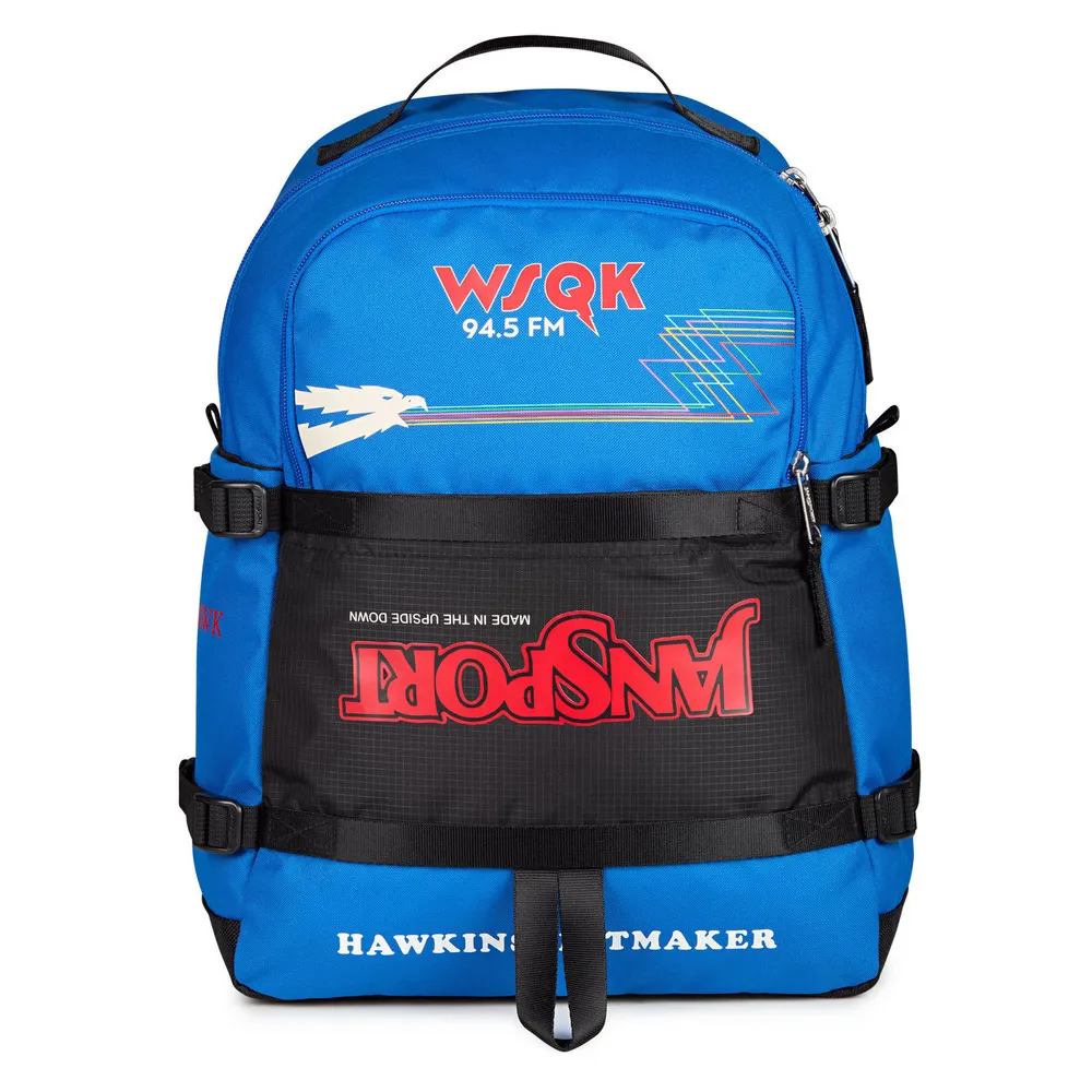 【JANSPORT】雙11 Pack Squawk 後背包 藍 怪奇物語 聯名款(JS0A898BA2S)