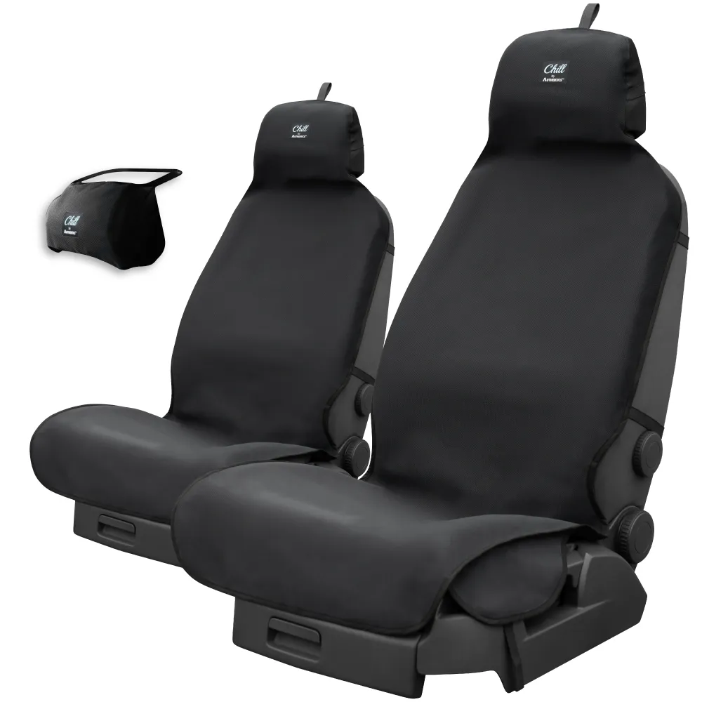 【Authentics】Chill 防水機能車椅套(前座2D 2入—台灣品牌汽車椅套 吸汗、防水、抗菌除臭、專利收納)