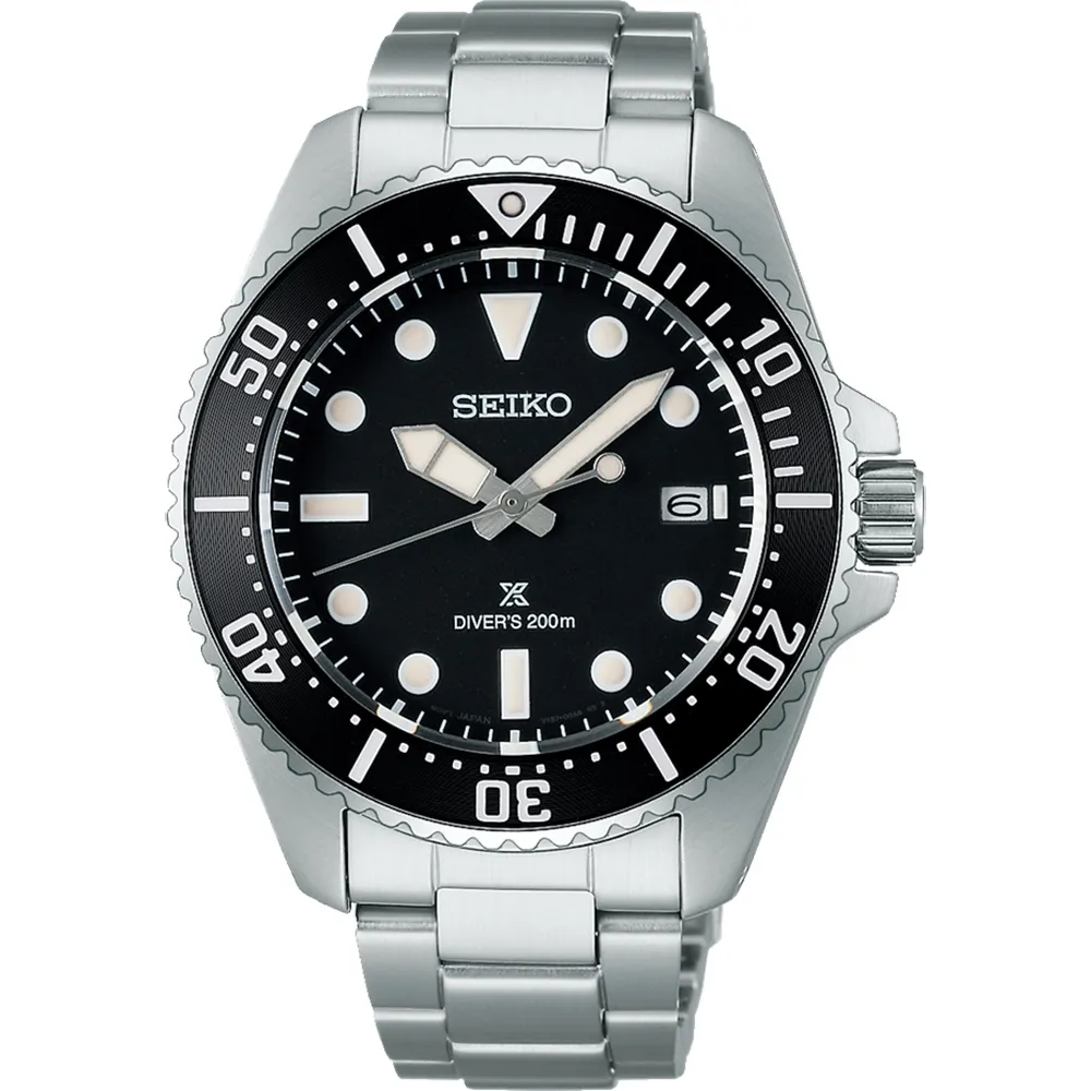 【SEIKO 精工】太陽能200米潛水手錶 -41mm(SNE597P1/V157-00A0D)