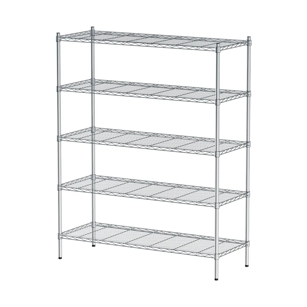 【dayneeds 日需百備】輕型 120x45x150公分 電鍍（鎖管）五層架(鐵力士架/收納層架/展示架/層架/鐵架)
