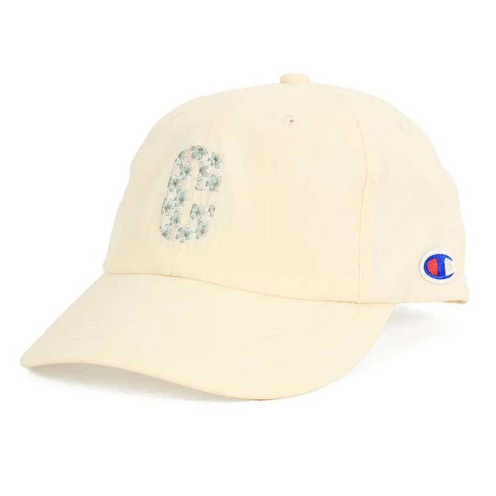 【Champion】官方直營 中性-HY 花卉C刺繡棒球帽-象牙色(161-0174-IVORY)