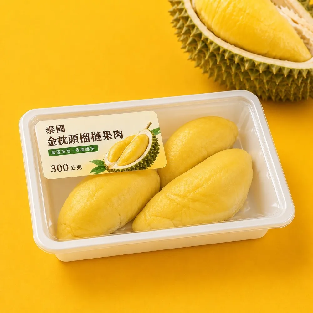 【Gold Thon】Sweet Juicy 泰國特濃A冷凍金枕頭榴槤300gx8盒(泰國 榴槤 榴蓮 榴槤冰 金枕頭榴槤 金枕頭)