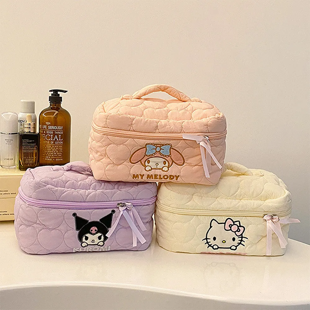 【SANRIO 三麗鷗】雙11 酷洛米美樂蒂大容量雲朵手提化妝包