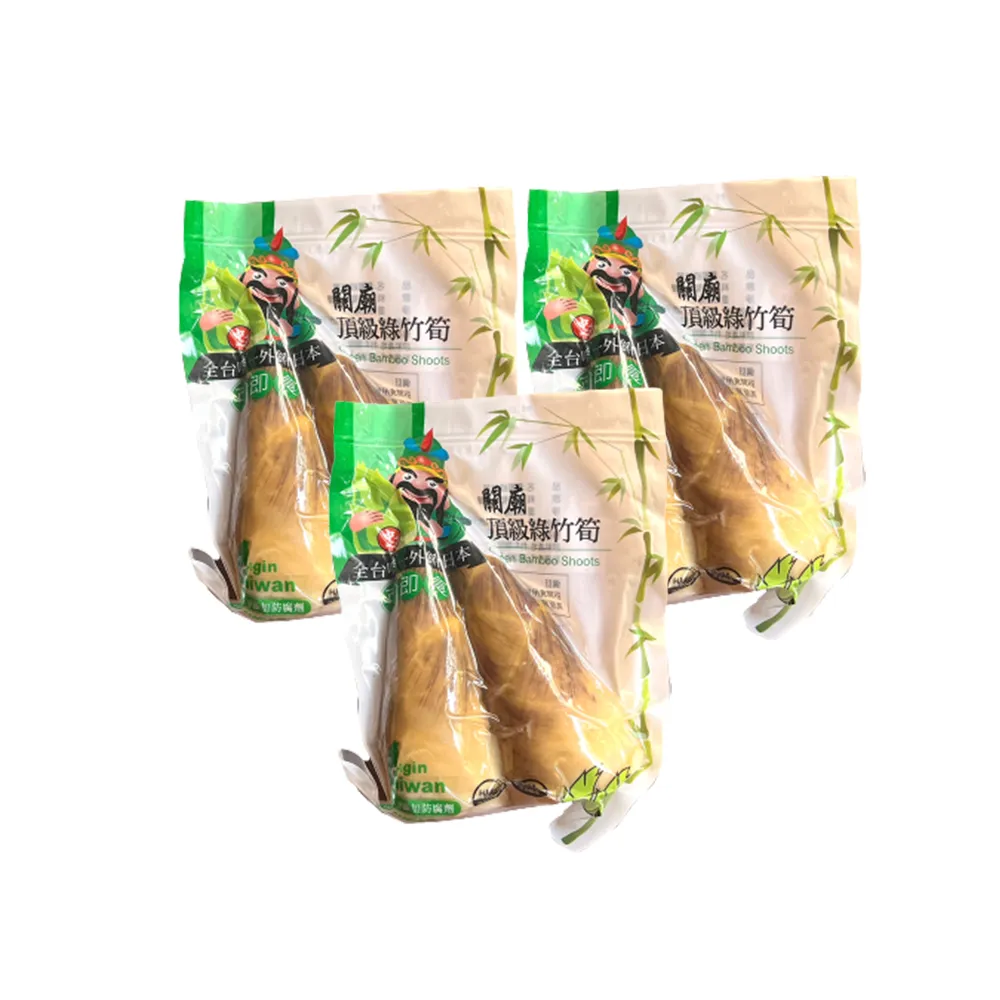關廟果菜生產合作社 頂級鮮甜綠竹筍-整支600g/包x3(常溫配送/筍子/涼拌/沙拉/煲湯/鮮脆)