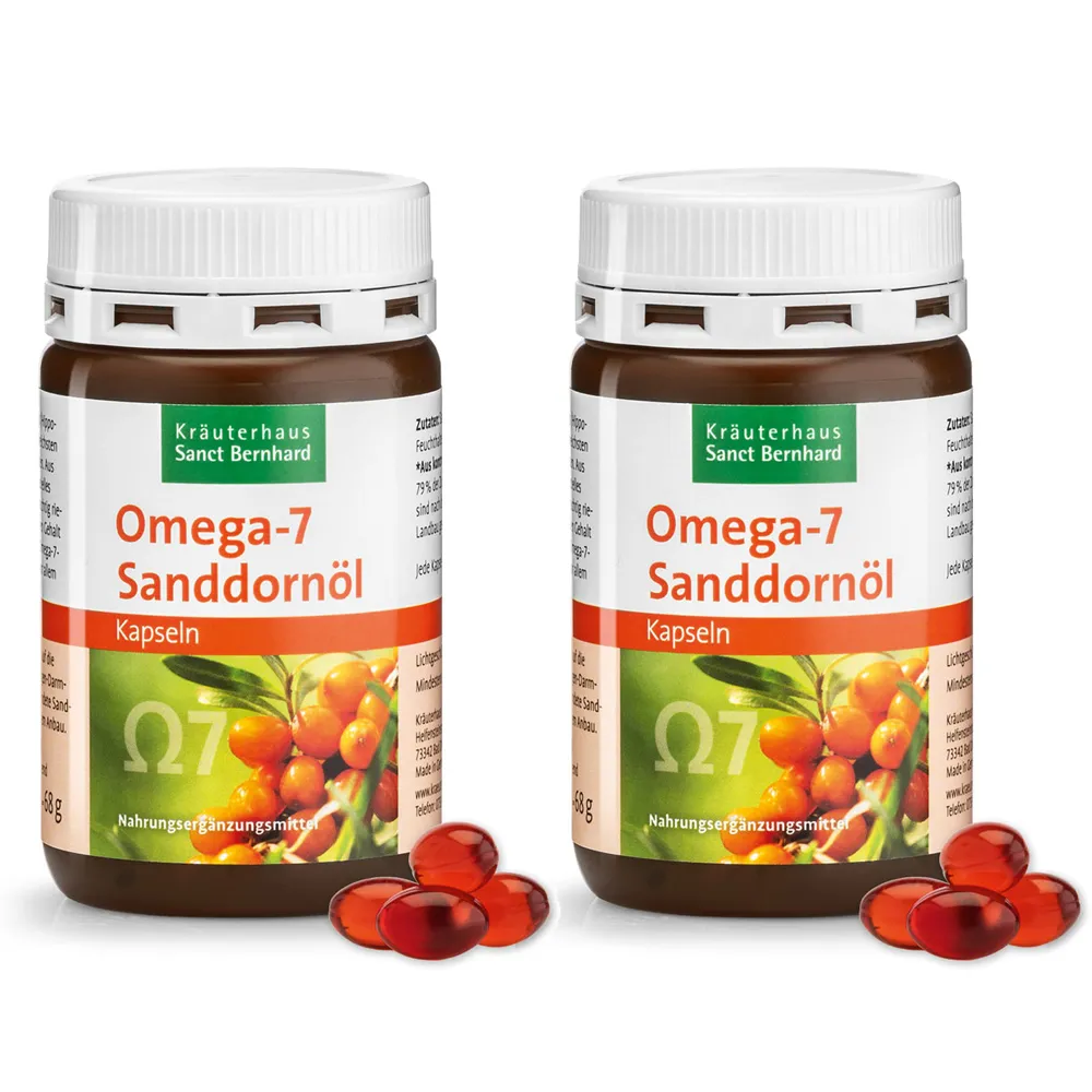 【Sanct Bernhard 聖伯納德】德國百年草本 Omega-7 沙棘油膠囊X2入 (100顆/罐 減少自由基產生)
