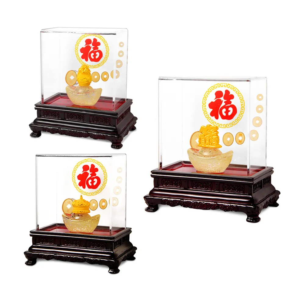 【GJS 金敬順】黃金擺件 水晶 滿月彌月 禮贈 多選(金重:0.10錢+-0.03錢)