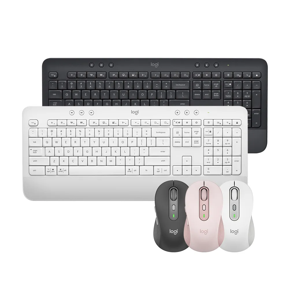 【Logitech 羅技】K650無線鍵盤 + M750多工靜音無線滑鼠