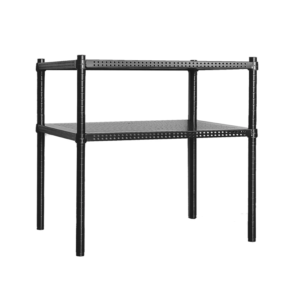 【dayneeds 日需百備】極致美學 90x45x75公分烤漆二層架(沖孔鐵架/收納層架/展示架/層架/鐵架)