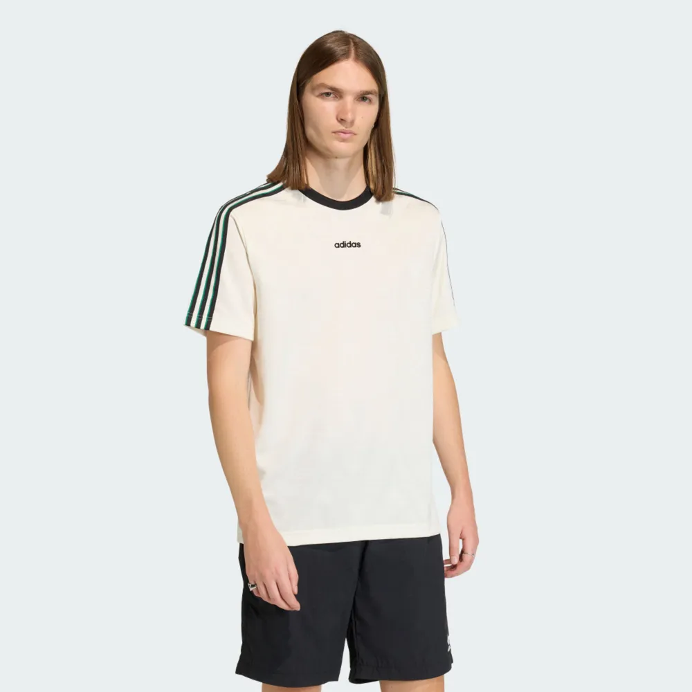 【adidas 愛迪達】Jacquard Jsy 男 T恤 運動上衣 休閒短袖 白 亞版(KE2139)