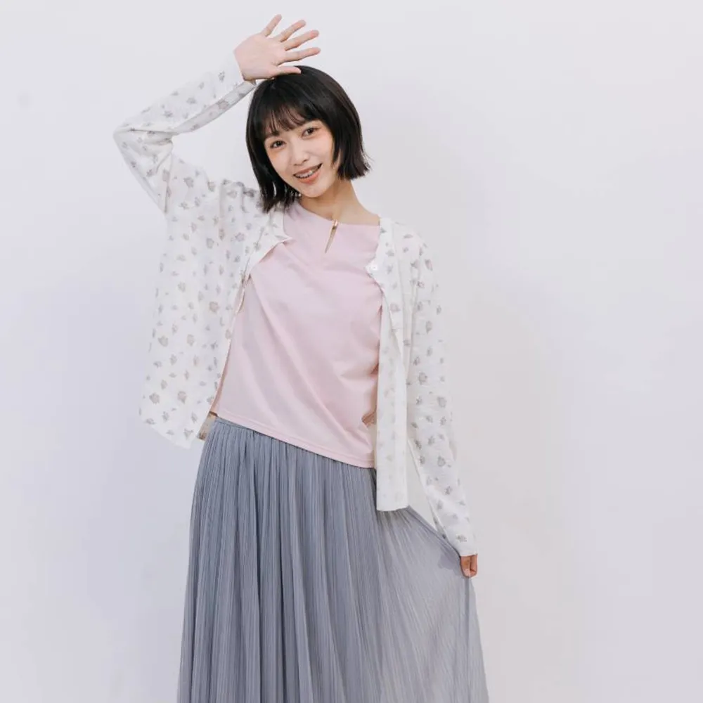 【PINK NEW GIRL】甜美花卉排釦罩衫 A2404BD