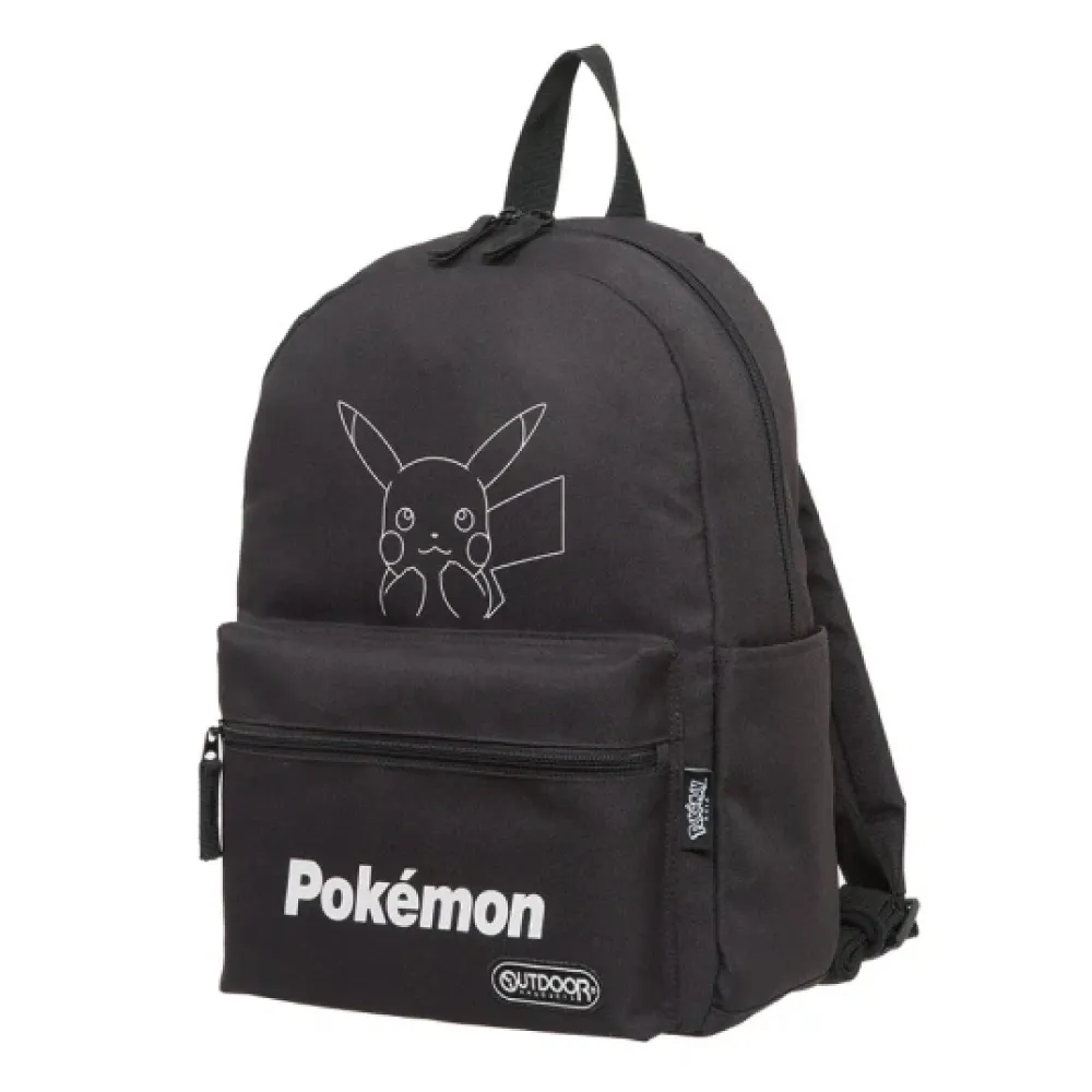 【OUTDOOR 官方旗艦館】雙11 Pokemon聯名款夜光皮卡丘後背包-中-黑色- 出國／旅遊好便利