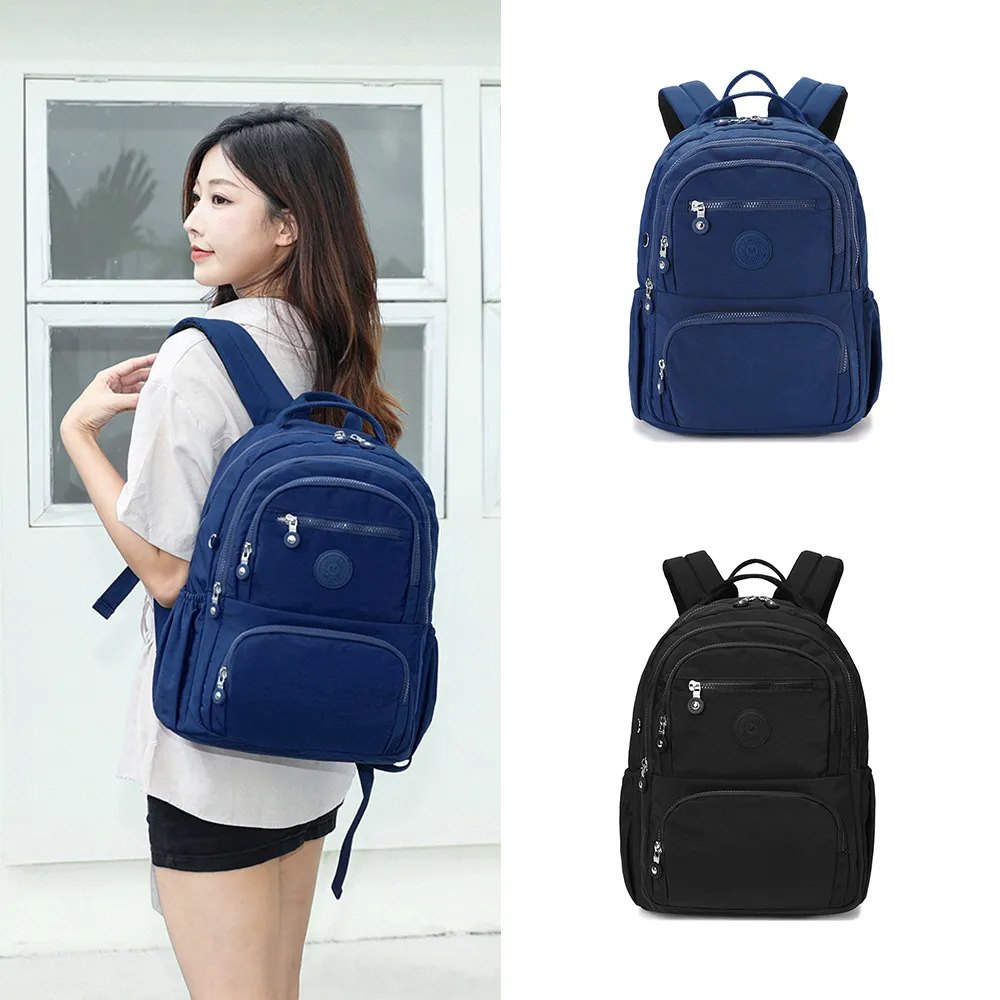 【iBrand】雙11 輕盈雙層拉鍊多口袋後背包(多色任選)