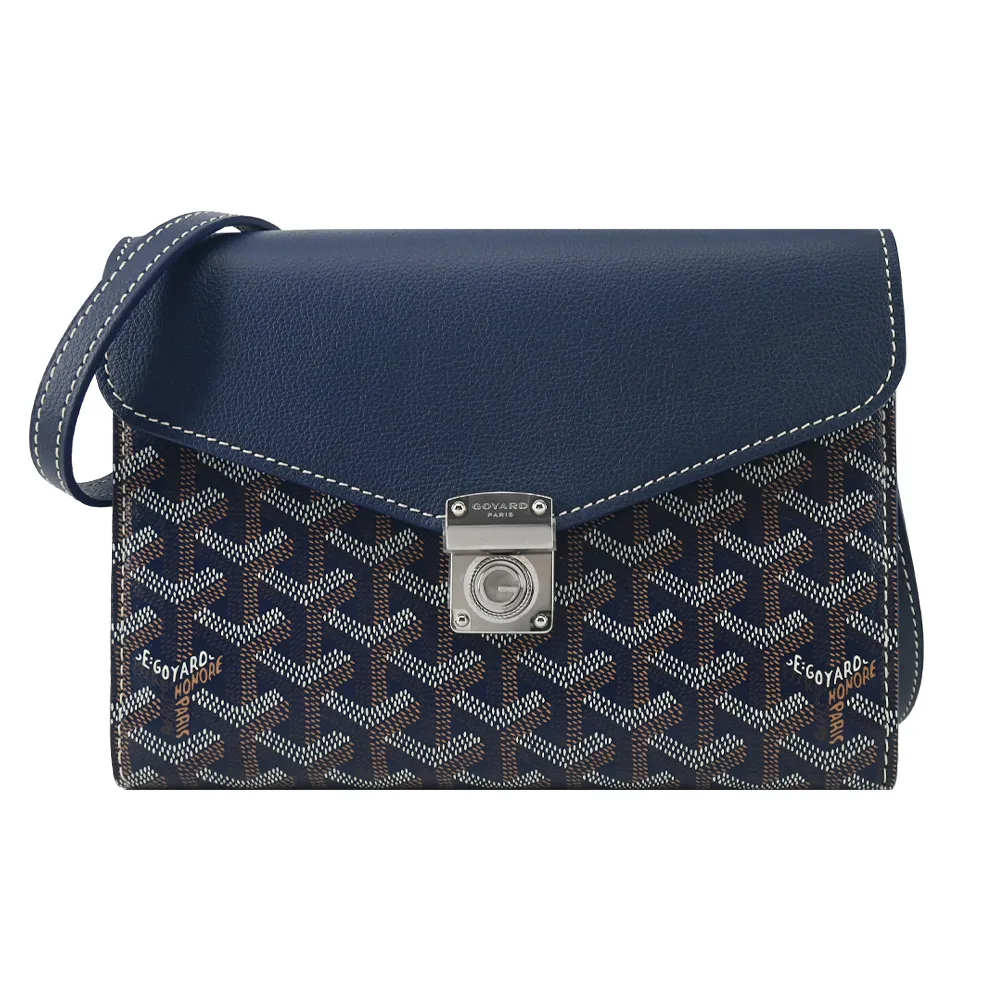 【GOYARD 高雅德】CHYPRE 翻蓋信封斜背包(海軍藍)