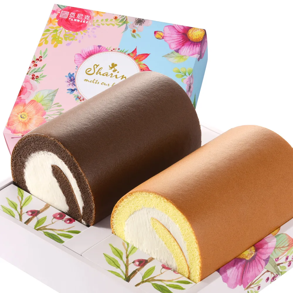 【亞尼克果子工房】12cm雙捲禮盒-原味+特黑(12CM*2條/禮盒/伴手禮/送禮)