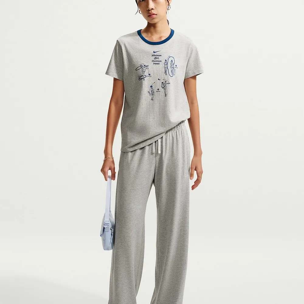 【NIKE 耐吉】長褲 女 AS W NSW MR PANT WIDE 運動 休閒 灰色 (IW1386050)