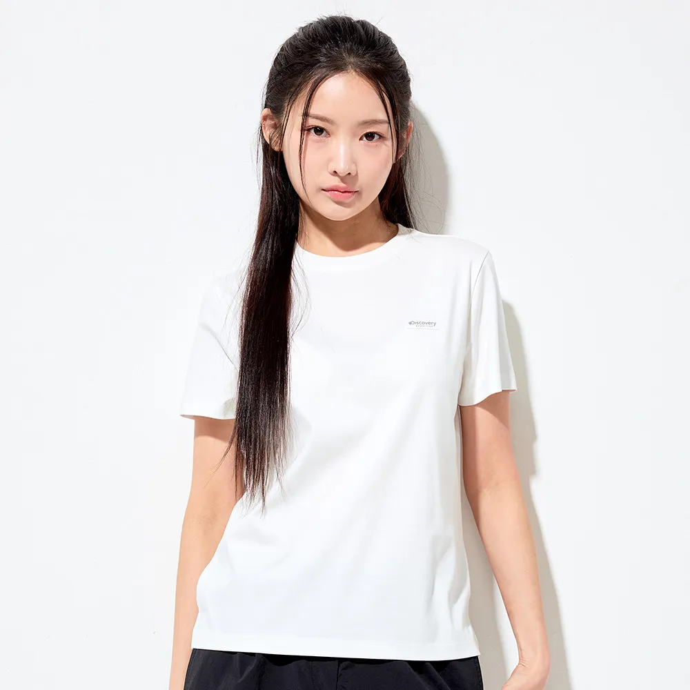 【Discovery Expedition】女版小Logo標籤短袖T恤(DWRS91053-WHS)