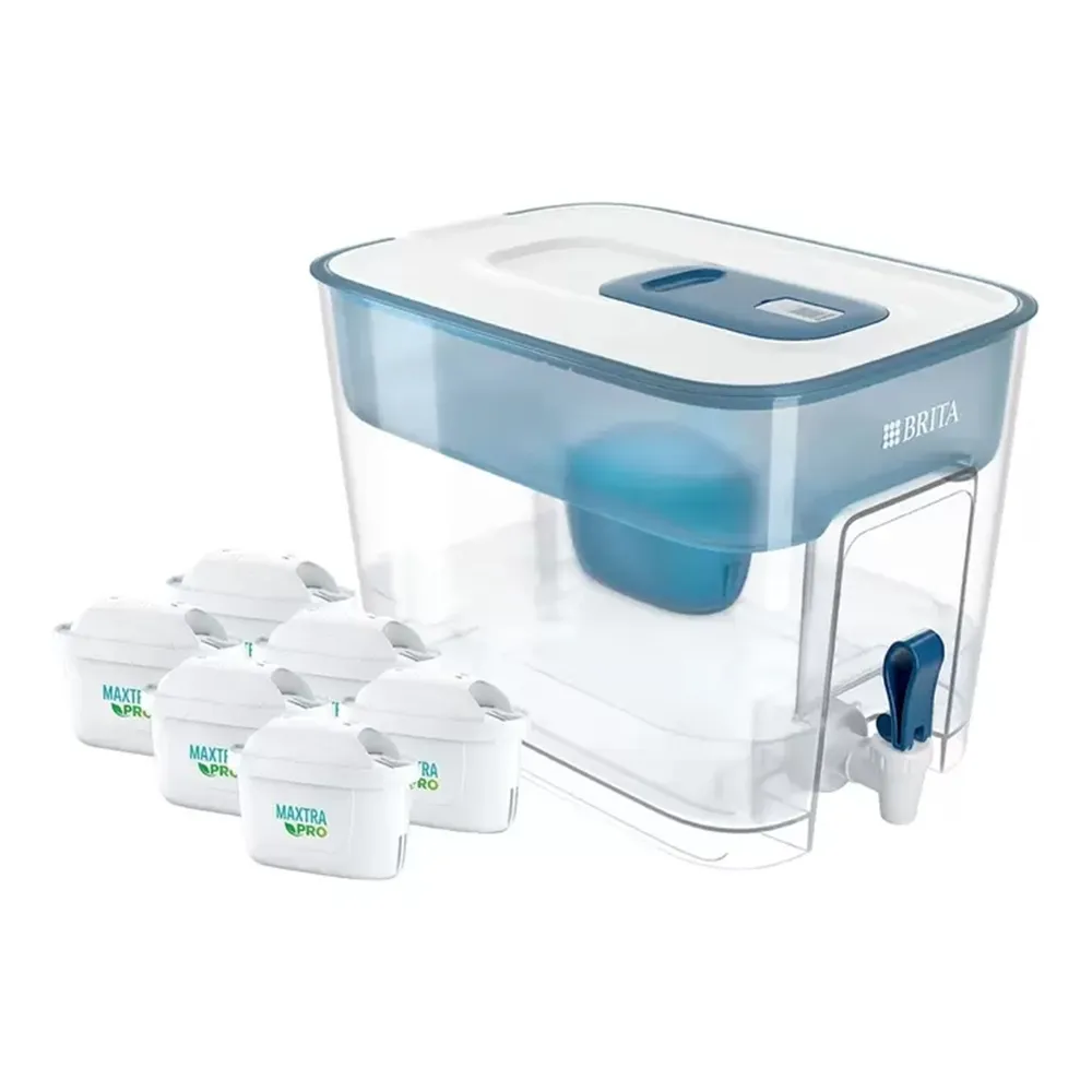 【BRITA】桌上型濾水箱 8.2公升x1組-附六入Maxtra Pro濾芯