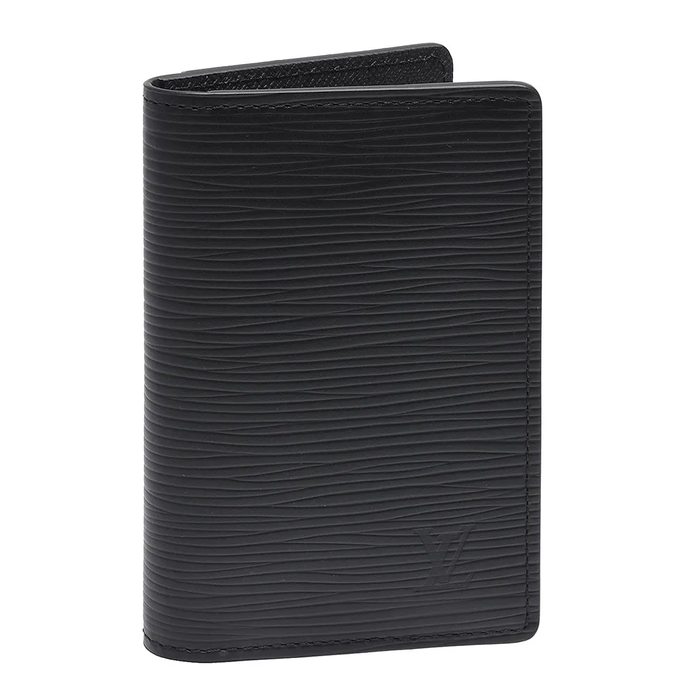 【Louis Vuitton 路易威登】M60642 經典EPI皮革水波紋POCKET ORGANISER多功能證件折疊夾(黑)