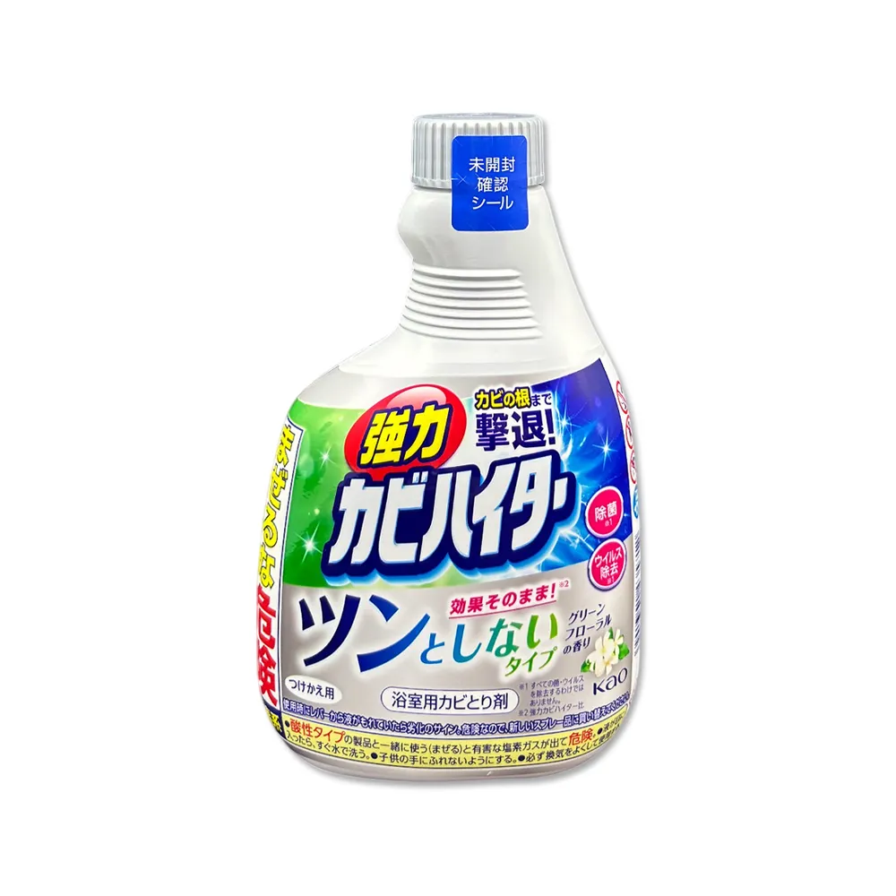 【Kao 花王】日本花王KAO-浴室免刷強力除霉鹼性泡沫清潔劑補充瓶360ml/溫和花香瓶(寢具傢飾衛浴珪藻土用品