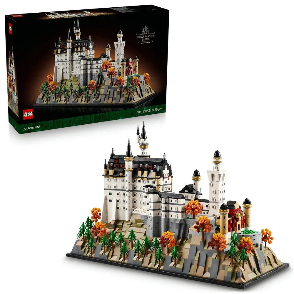 【LEGO 樂高】建築系列 21063 新天鵝堡(德國地標 建築模型 居家擺設 積木)
