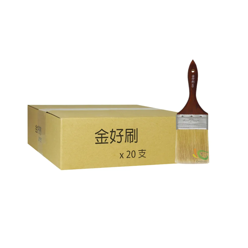 金好刷 303化纖長毛刷３吋（20支裝）(油漆工具)