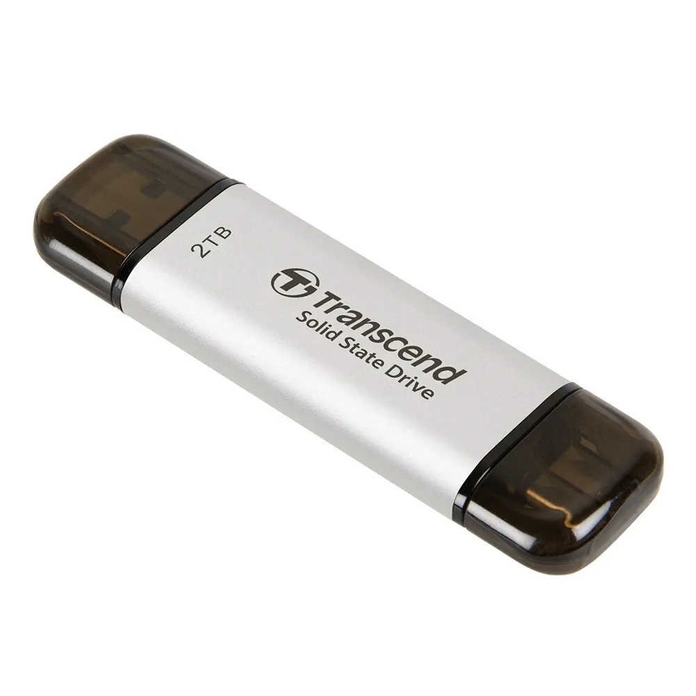 【Transcend 創見】ESD310S 2TB USB3.2 高效能雙介面 外接SSD行動固態硬碟-極光銀(TS2TESD310S)