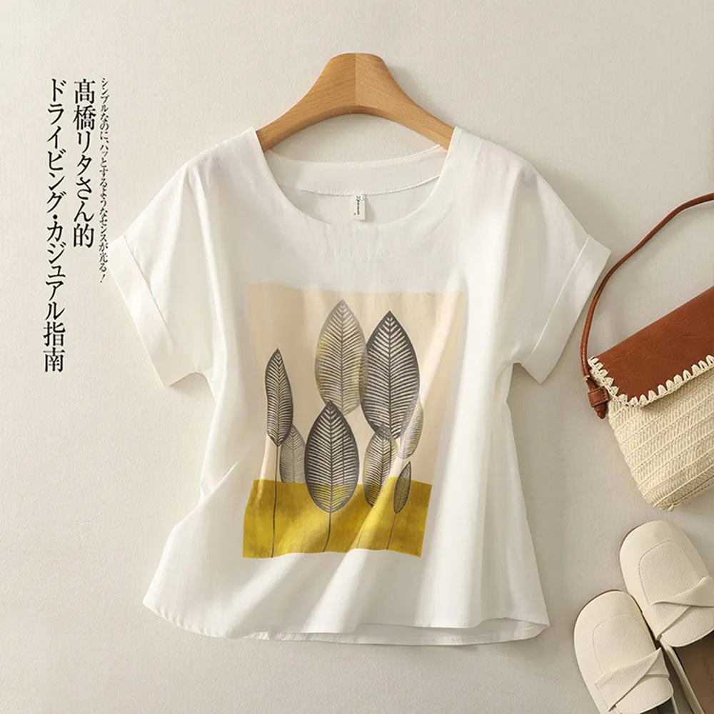 【Pure 衣櫃】印花圓領短袖T恤女上衣(短袖上衣/KDTY-6179)