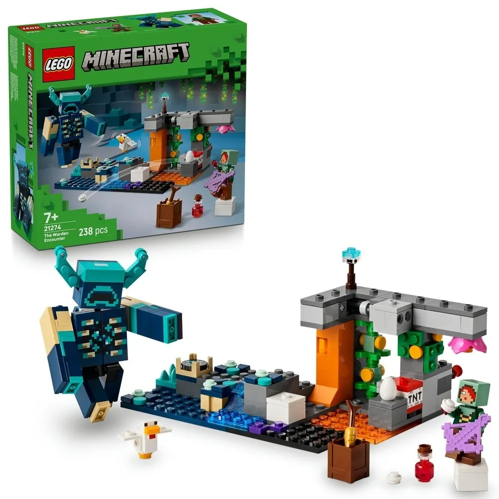 【LEGO 樂高】Minecraft 21274 循聲守衛遭遇戰(麥塊 電玩遊戲 兒童玩具 積木)